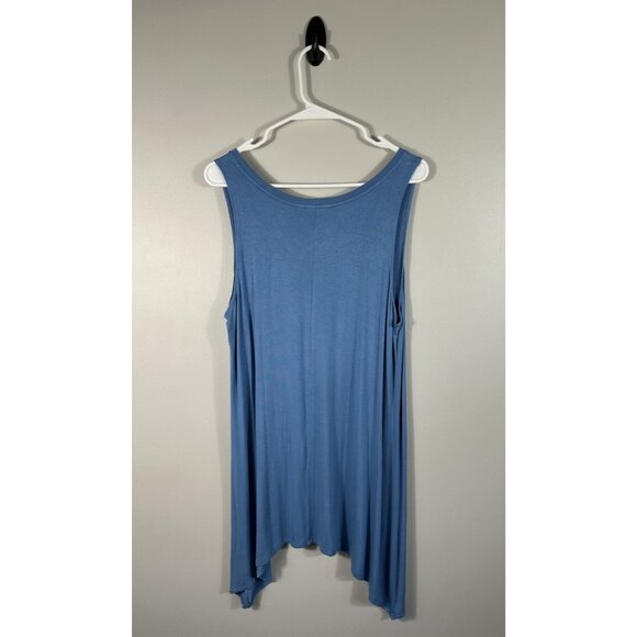 Logo‎ By Lori Goldstein Tank Top Womens Large Blue Sleeveless Tunic Lightweight - Picture 2 of 7